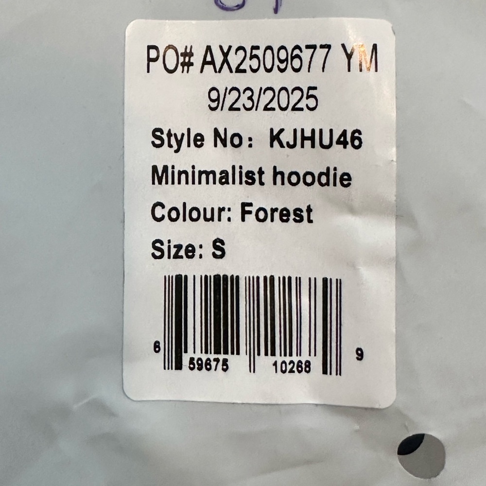 Comfrt *NEW* Minimalist Hoodie Forest Size S - Picture 6 of 6